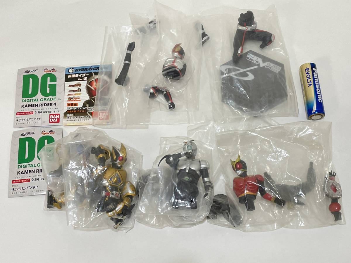 DG ハイブリッドグレード 仮面ライダー4種 クウガ シャドームーン ブレイドキングフォーム /ファイズ ガシャポン Gashapon Masked Rider HG_画像1