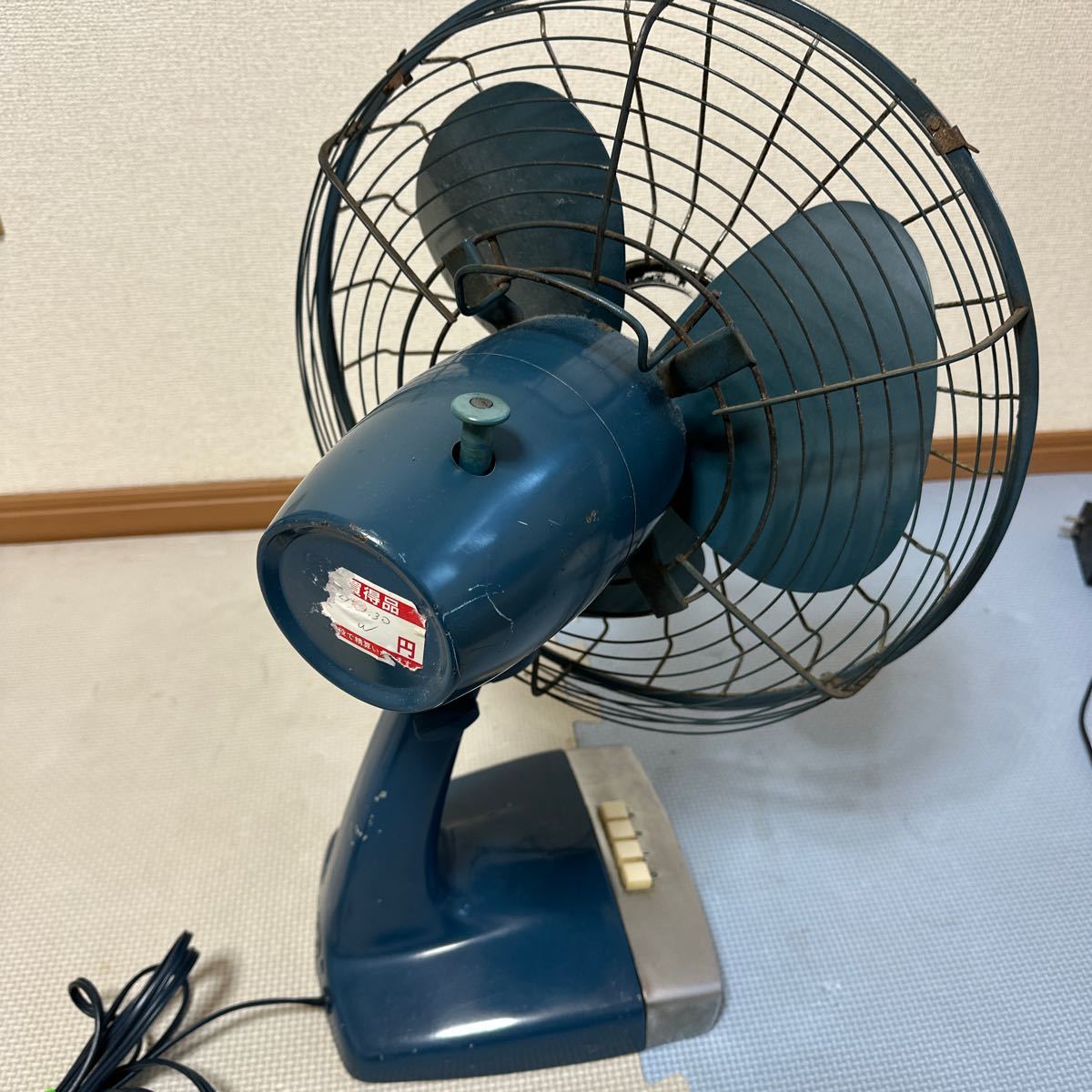 FUJI DENKI FKS SILENT FAN 3061 三枚羽　昭和レトロ 扇風機_画像3