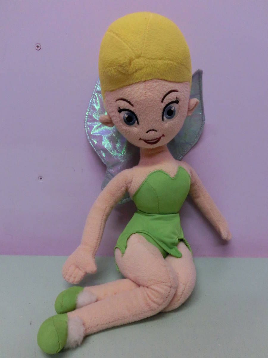  Disney Peter Pan * Tinkerbell BIG large soft toy doll 48cm USAfea Lee z*Disney Peter Pan Tinker Bell Vintage 