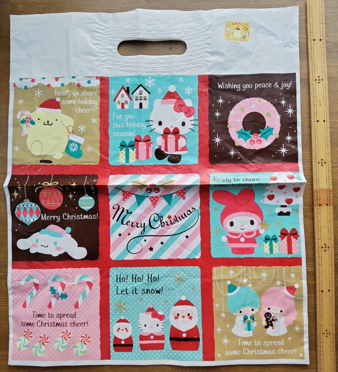 サンリオ　クリスマス　ショッピングバッグ　袋　キキララ　マイメロディ　 ハローキティ キティ　マイメロディ　シナモンロール　包装
