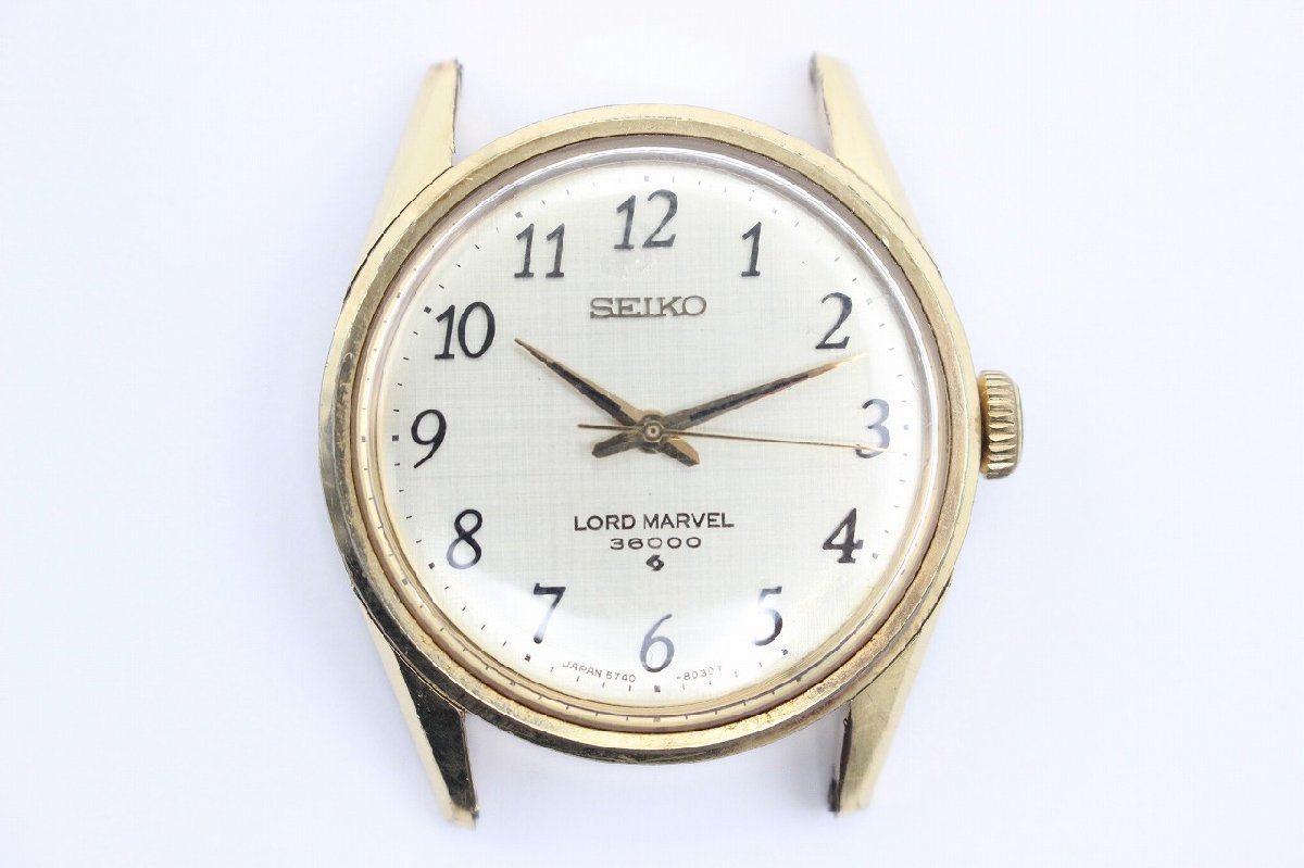 【行董】AA918BOM48 SEIKO セイコー LORD MARVEL 36000 3針 手巻き 5740-8000 腕時計 フェイスのみ 35mm ビンテージ_画像2