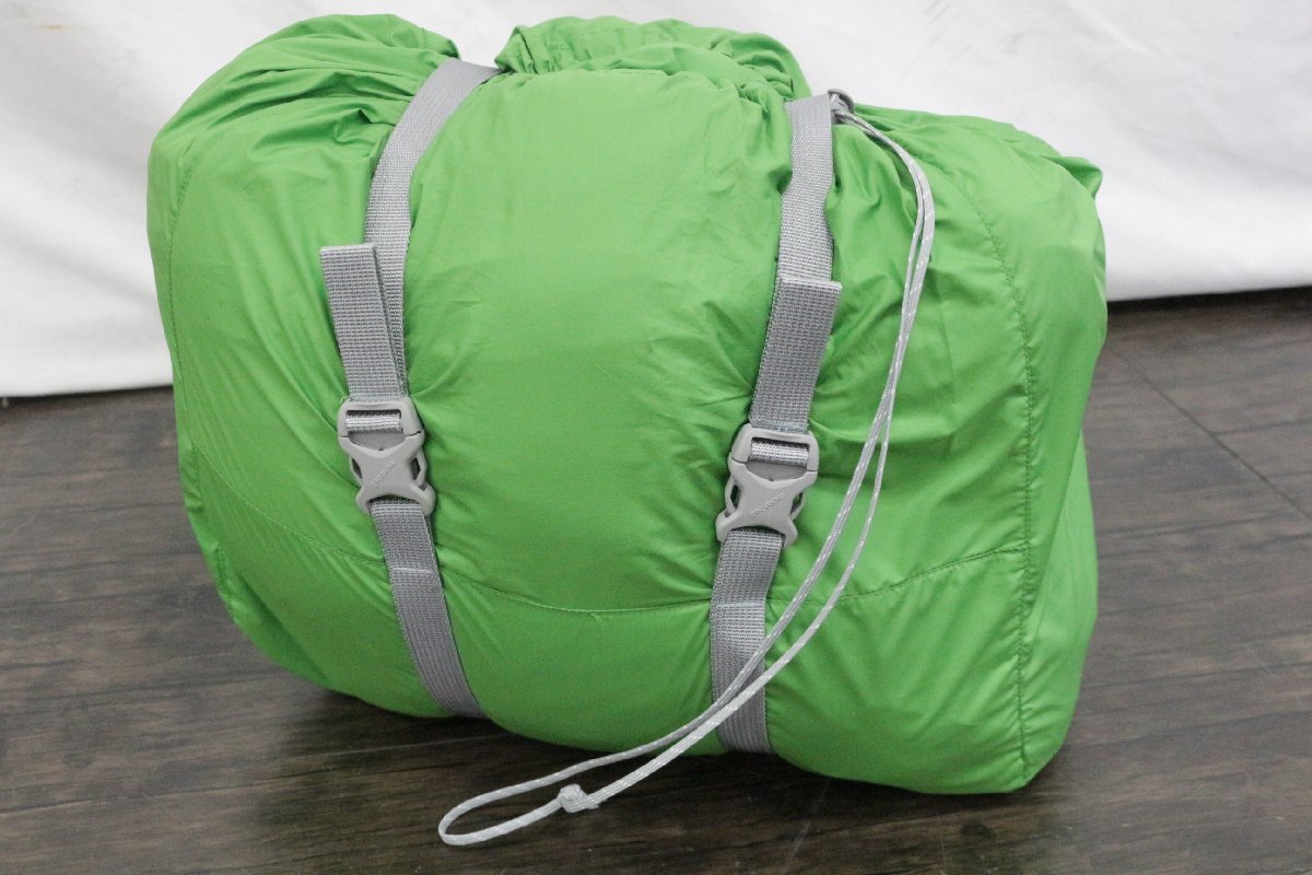 【行董】AS530ABH48 未使用保管品 mont-bell モンベル O.D.Sleeping Bag #3 スリーピングバッグ ライトグリーン 適応身長～183cm キャンプ_画像3