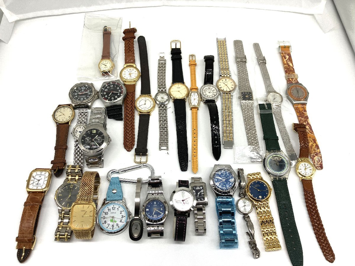 【ト萬】腕時計まとめ　すべて箱あり CITIZEN Swatch Pierre Cardin Roberta di Camerino Calro Valentino GUESS ジャンク SA002RNX23_画像1