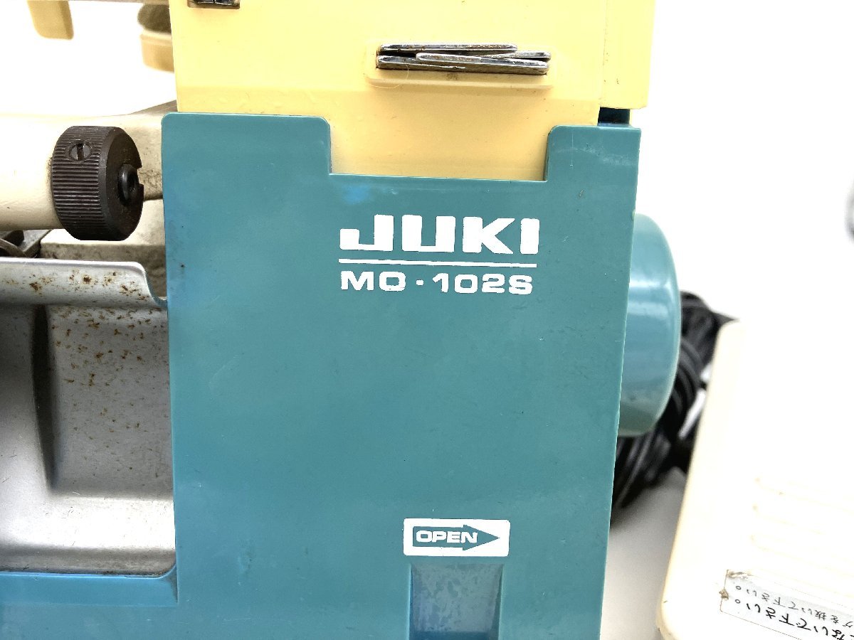 【ト萬】通電OK　JUKI　ロックミシン　MO・102S　フットペダル付き　手工芸　ハンドクラフト　裁縫　ジューキ　RD169RNX37_画像2