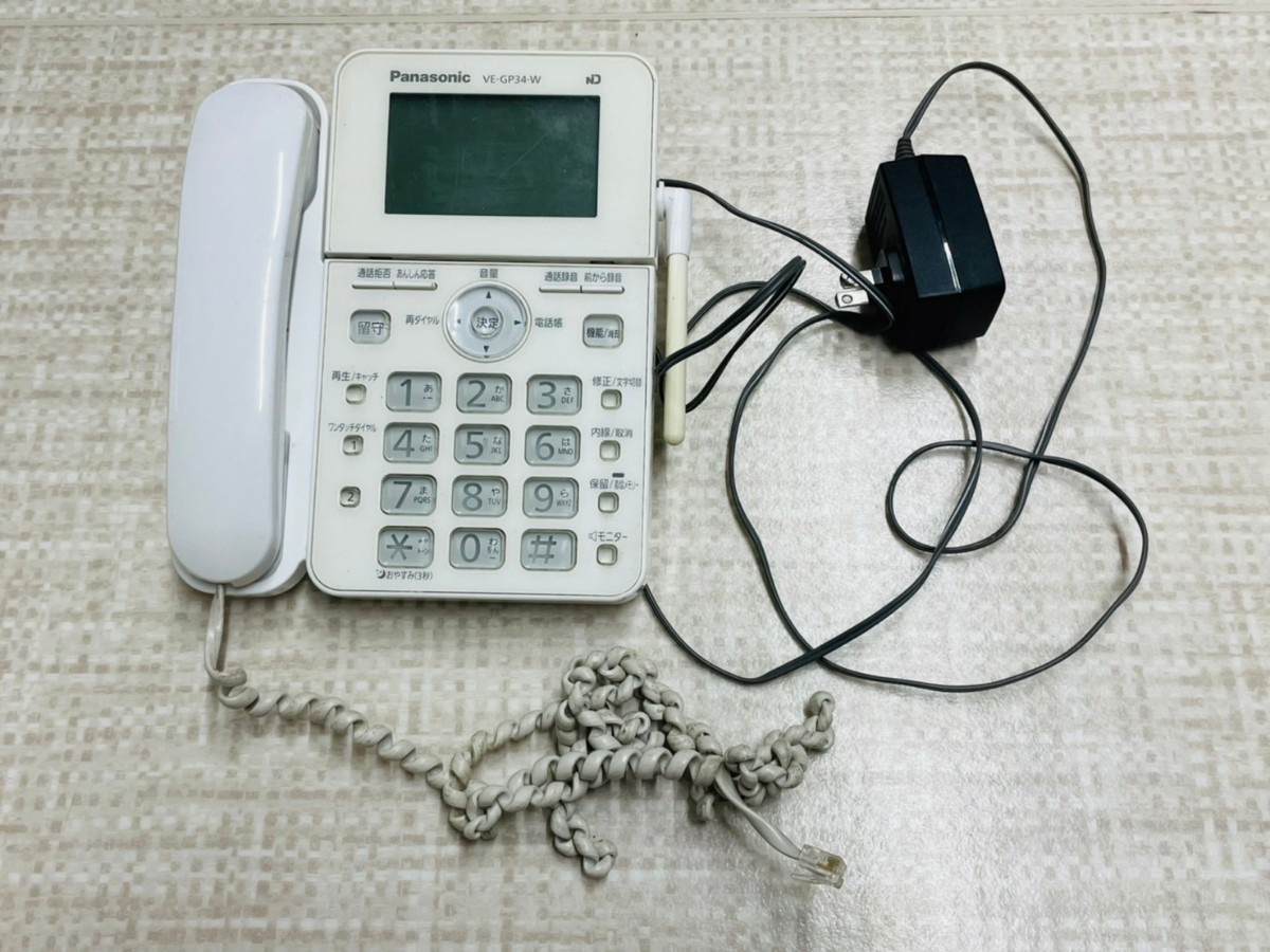  secondhand goods start-up only verification Panasonic Panasonic VE-GP34-W cordless telephone machine 3674