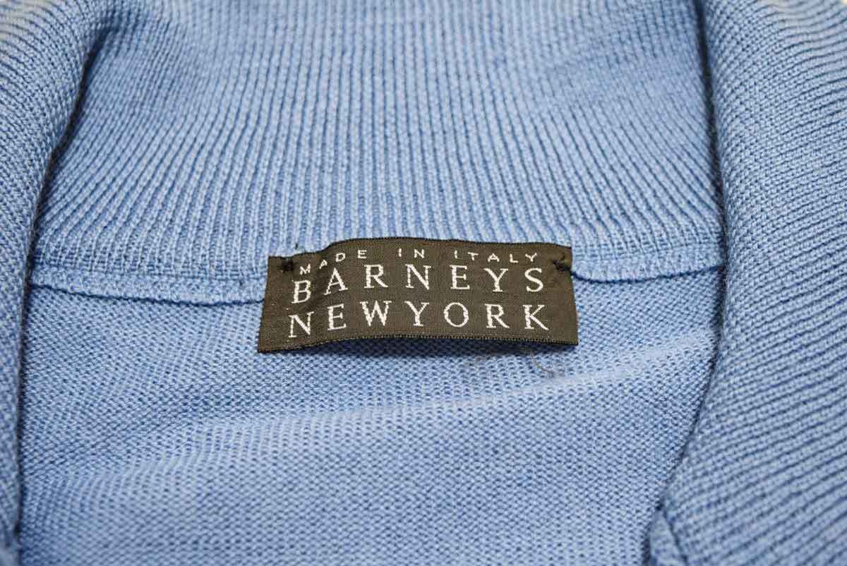 イタリア製 BARNEYS NEWYORK バーニーズ ニューヨーク メリノウール 100% フルジップ ニット セーター S 冬 (H00123108)_画像3
