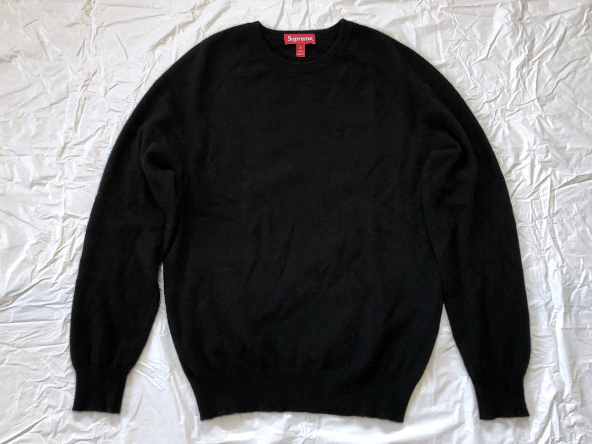 美品 Supreme Cashmere Sweater Black Size S_画像1