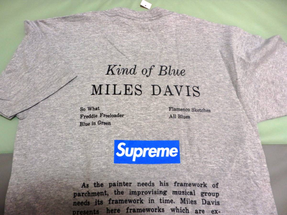 新品 貴重品 半タグ付き SUPREME シュプリーム MILES DAVIS BOX LOGO 2008AW Tシャツ 直営店舗購入正規品 サイズM 未着用