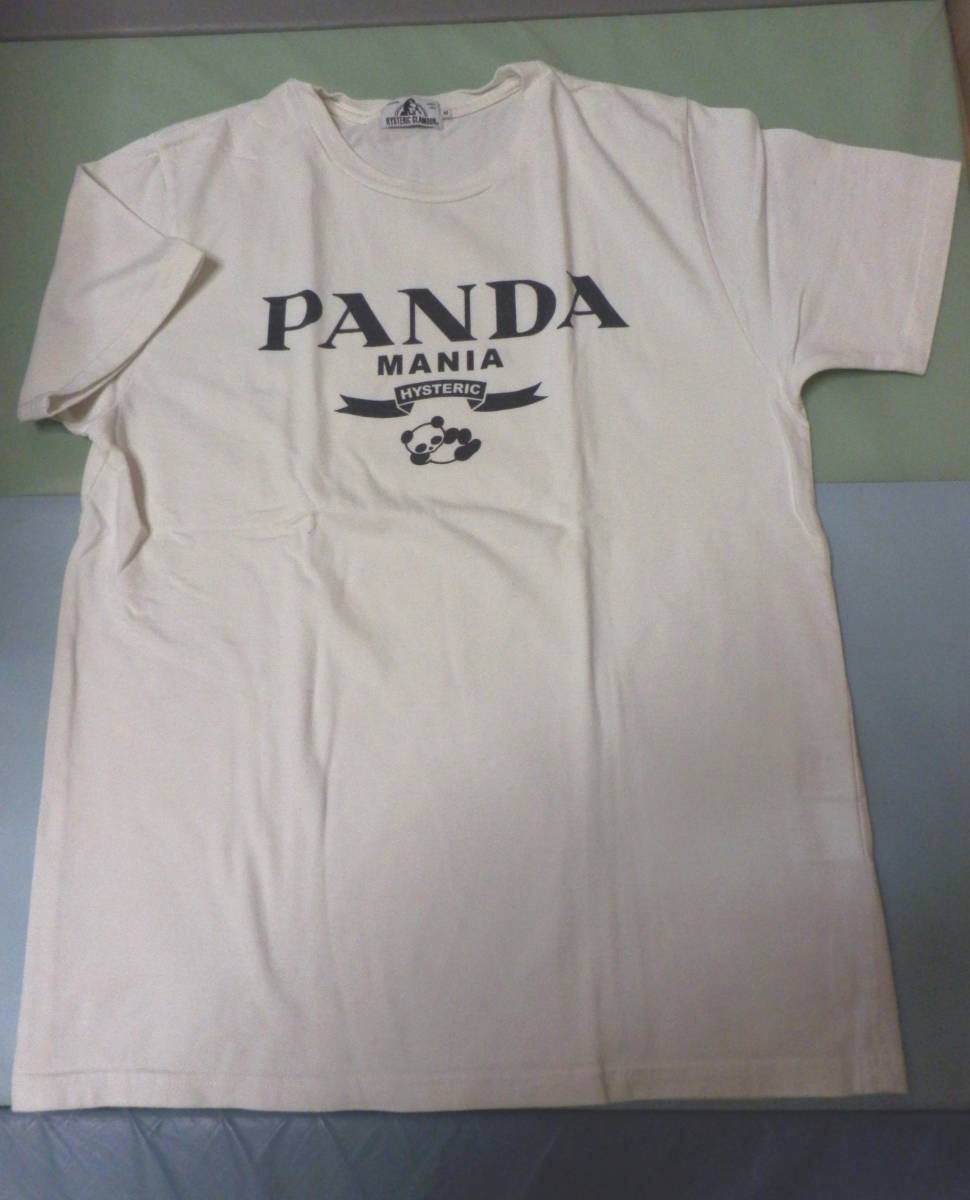 希少 名作 ヒステリックグラマー HYSTERIC GLAMOUR ロゴ PANDA MANIA Tシャツ サイズM おそらくオーガニック綿 正規品_画像2