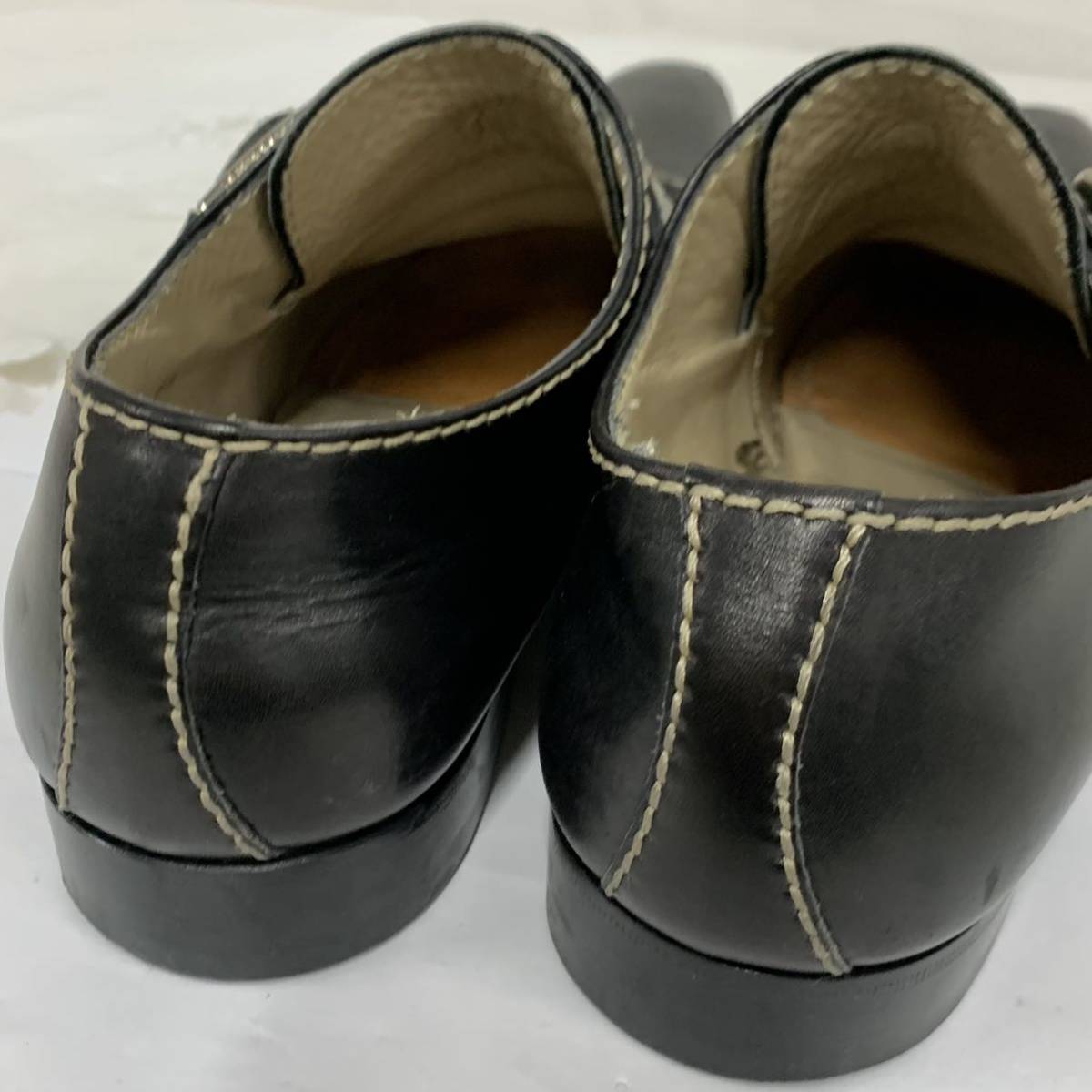 ドルチェアンドガッバーナ DOLCE&GABBANA シューズ レザー 黒 メンズ 靴 722 1206 61/2 革靴 現状品 カ4_画像5