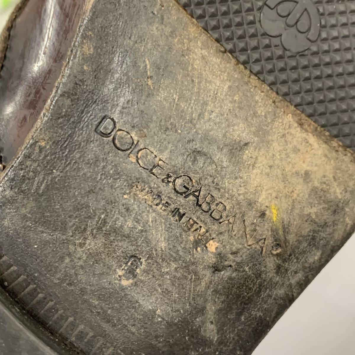 ドルチェアンドガッバーナ DOLCE&GABBANA シューズ レザー ブーツ メンズ 靴 1922 5849 6革靴 現状品 カ4_画像8