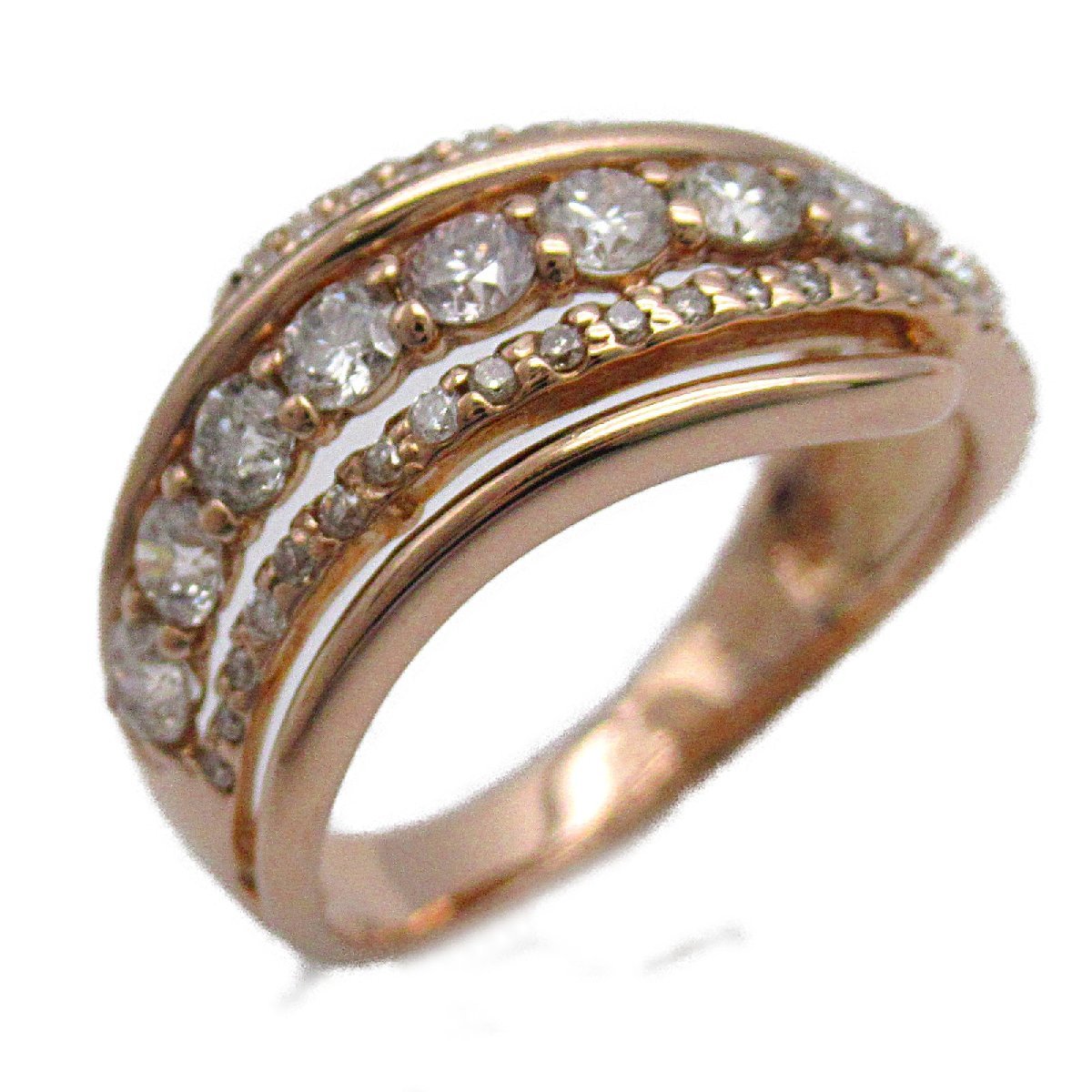 JEWELRY ジュエリー リング・指輪 ダイヤモンド クリア系 K18PG（ピンクゴールド） ダイヤモンド 中古 レディース_画像1