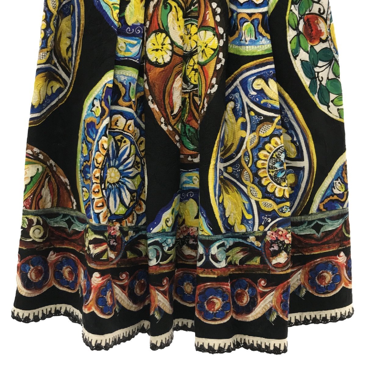 DOLCE&GABBANA ドルチェアンドガッバーナ スカート スカート マルチカラー コットン 中古 レディース_画像4