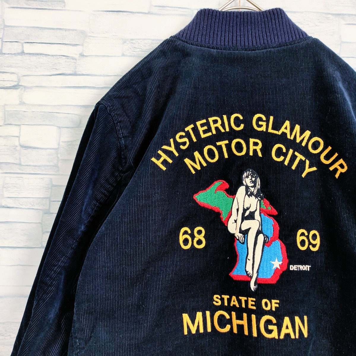 希少】HYSTERIC GLAMOUR ヒステリックグラマー 刺繍ヒスガール付 希少】HYSTERIC GLAMOUR ヒステリックグラマー 刺繍ヒスガール付