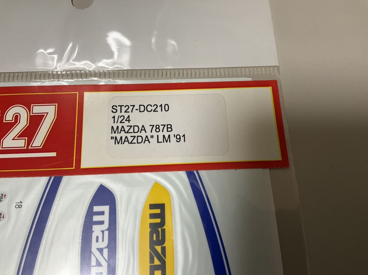 ◎スタジオ27 1/24◎マツダ 787B 1991 LM デカール◎TAMIYA STUDIO27_画像3