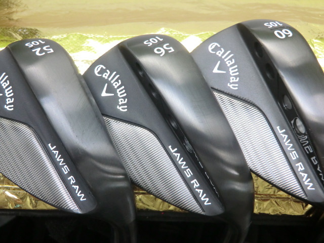 美品～キャロウェイ～Callaway JAWS RAW WEDGE ブラックカスタム/52度56度60度3本set_画像1