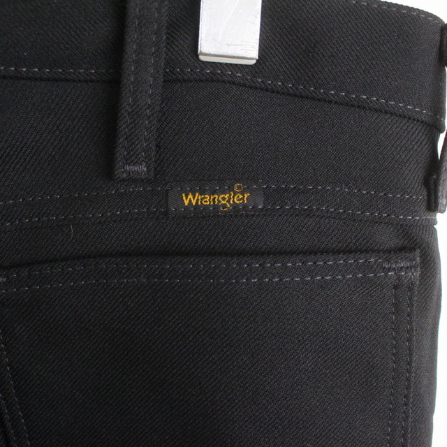 J53 2000年代製 Wrangler ラングラー スラックスパンツ■00s 表記32インチ ブラック ブーツカット ポリエステル ランチャーパンツ 古着卸_画像5
