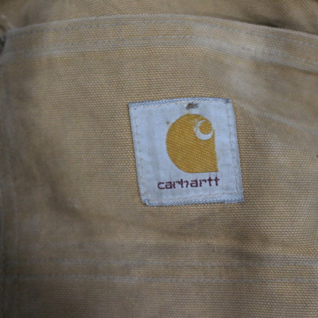 O3 90sビンテージ Carhartt ペインターパンツ■1990年代製 表記サイズW38インチ USA製 ダック 中綿 BRN カーハート ワーク 古着 古着卸_画像10