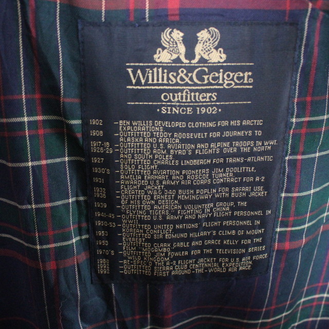 E105 90sビンテージ Willis&Geiger ヌバックベスト■1990年代製 表記Mサイズ アメカジ レザー 古着 古着卸 オールド 激安 希少 検 80s 70s_画像4