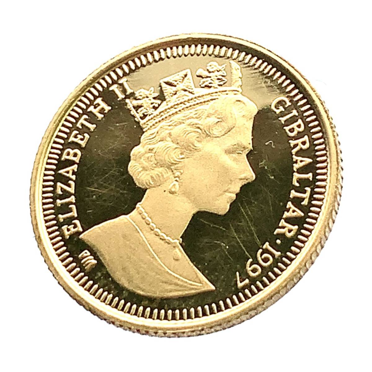  ピーターラビット金貨 エリザベス女王 ジブラルタル 1997年 1.2g 24金 純金 イエローゴールド コレクション Gold_画像2