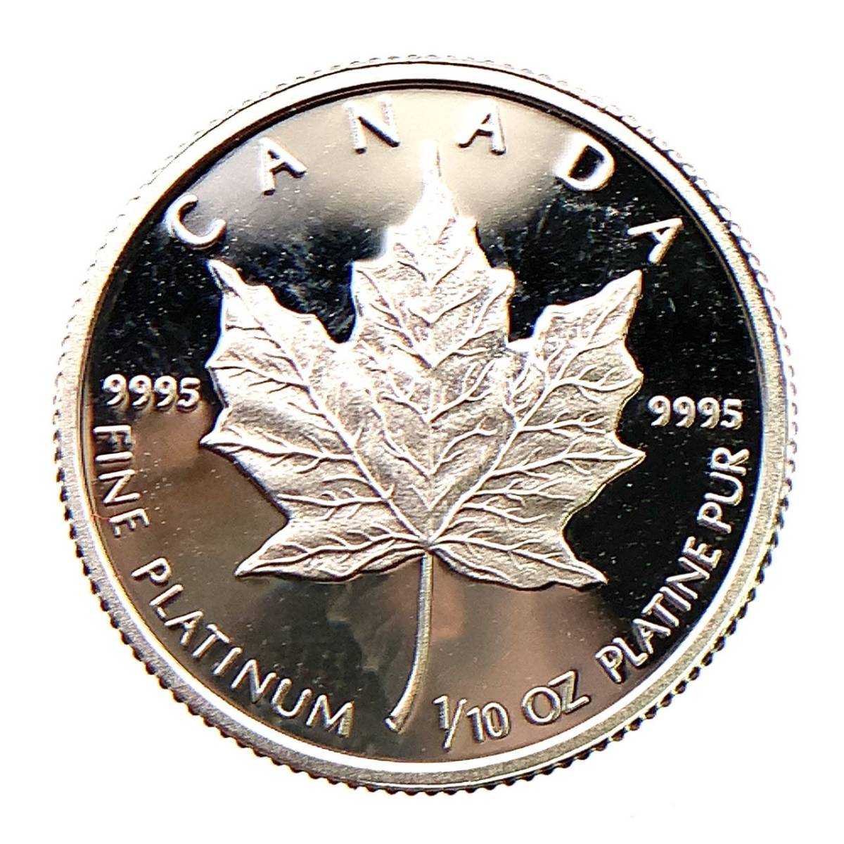 メイプルリーフ プラチナ貨 1989年 3.1g 1/10オンス PT999 メイプルリーフ プラチナ貨 1989年 3.1g 1/10オンス PT999
