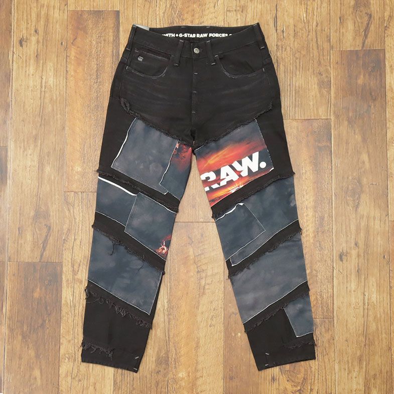 1円/G-STAR RAW/31インチ/デニム パンツ SOIRAQ RFTP PATCHES ECLIPS 3D SLIM D12134-A926-071 パッチワーク 新品/黒/ブラック/gf442/_画像2