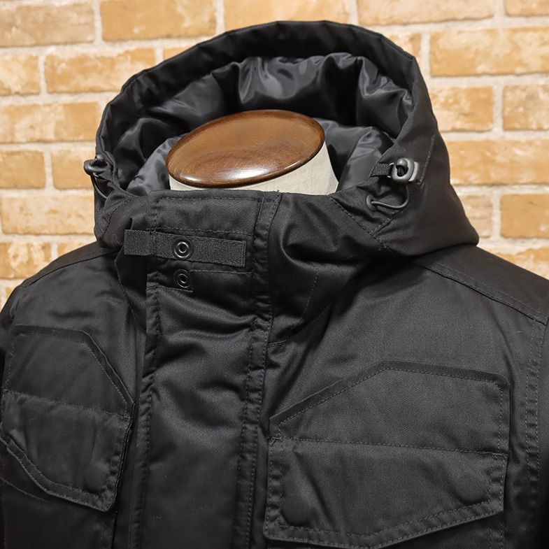 1円/秋冬/G-STAR RAW/Sサイズ/ダウン コート MFD HDD PARKA D1360-A516 撥水 軽量 防寒 あたたか◎ ミリタリー 新品/黒/ブラック/ft469/_画像4