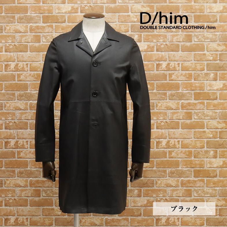 ☆大人気商品☆ 秋冬/D/him/48サイズ/レザーコート なめらか 新品/黒