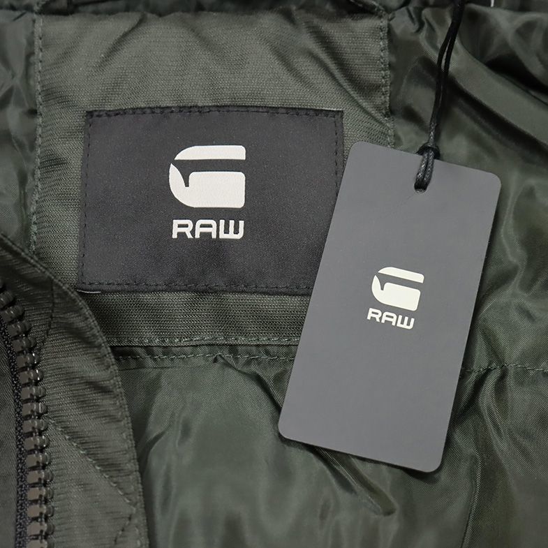 1円/秋冬/G-STAR RAW/XSサイズ/ダウン コート MFD HDD PARKA D1360-A516 撥水 軽量 防寒 あたたか◎ ミリタリー 新品/カーキ/ft469/_画像8