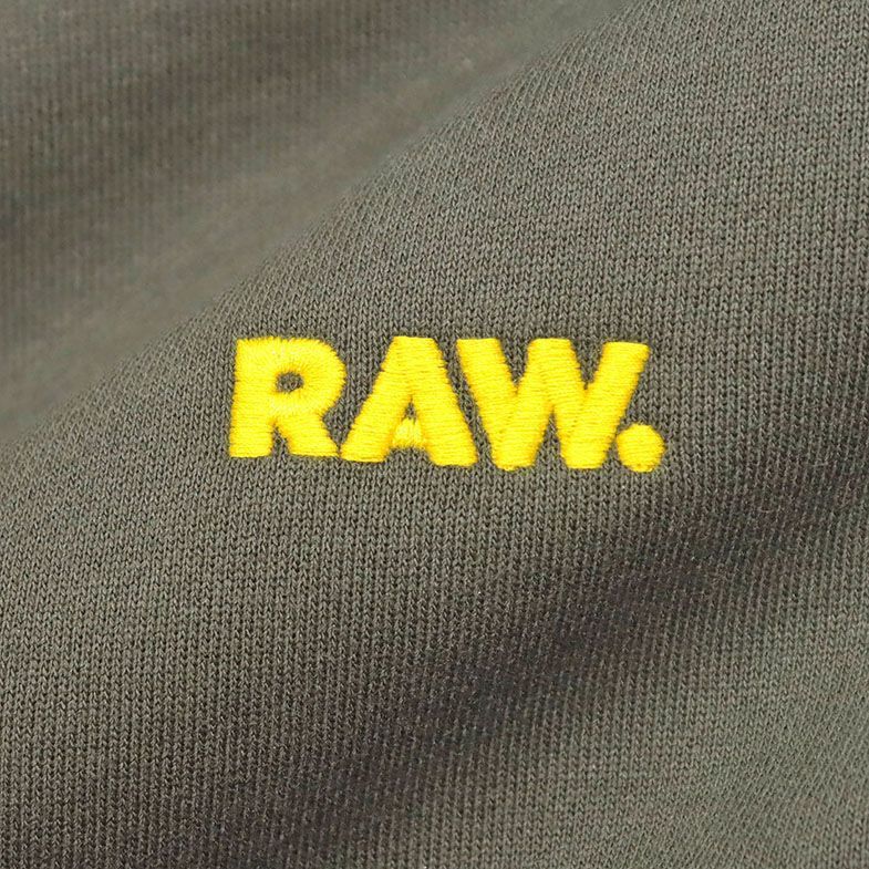 1円/秋冬/G-STAR RAW/XSサイズ/裏起毛パーカー GRAPHIC 17 HDD SW L/S D15668-A612 ロゴ刺繍 バックプリント 新品/カーキ/ia211/_画像6