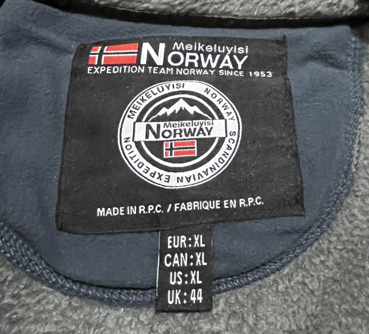 新品4025　北欧Geographical　Norway 寒冷地用極厚フリース　防風透湿メンブレン入り　XLサイズ　ブラック_画像10