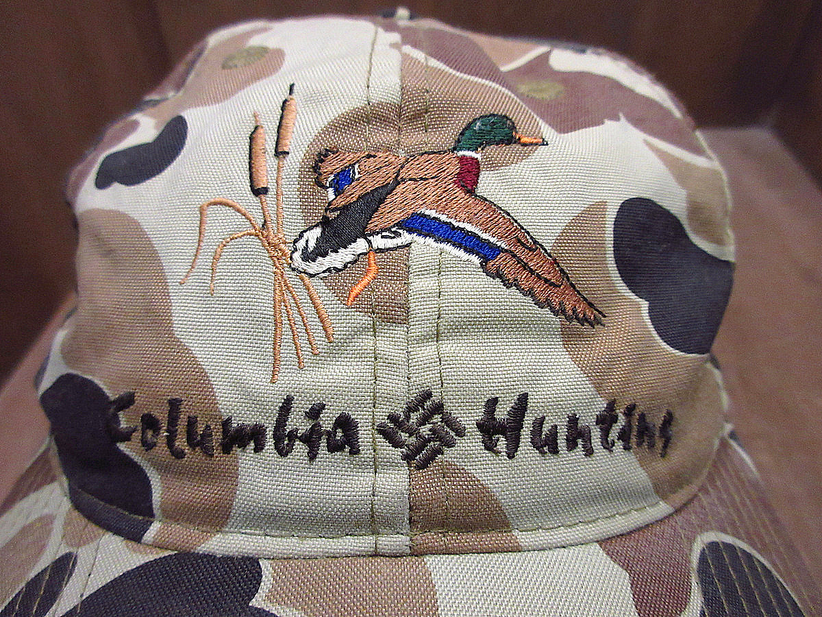 ビンテージ90's●Columbia Huntingカモ刺繍ダックハンターカモキャップ●231218i2-m-cp-bbコロンビアハンティング帽子_画像4