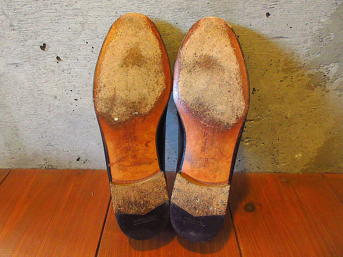  Vintage *Salvatore Ferragamo Loafer чёрный size 11D*231226k4-m-lf-29cm Италия производства Salvatore Ferragamo мужской кожа обувь кожа 