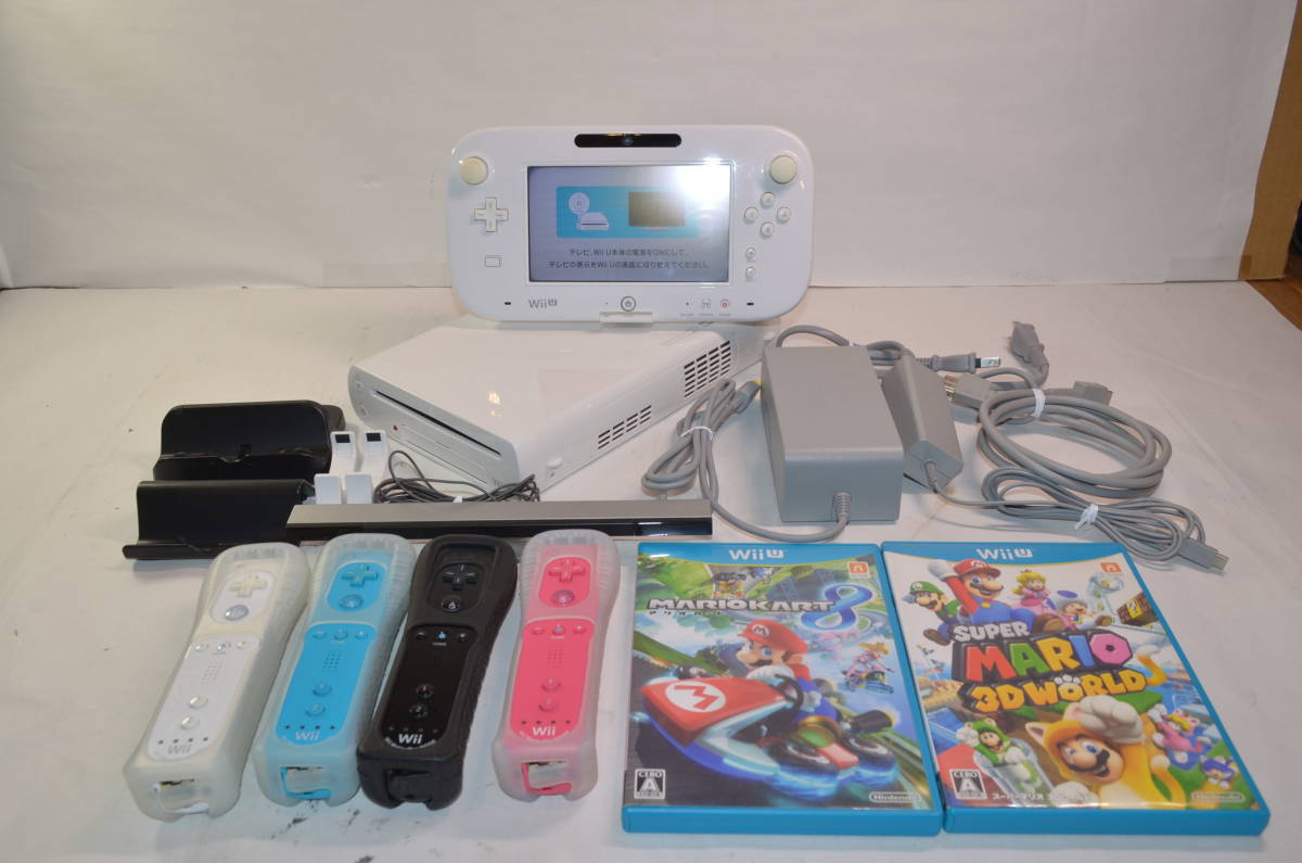 ☆すぐに4人で遊べる セット ソフト2本付き 動作良好☆WiiU 本体 32gb