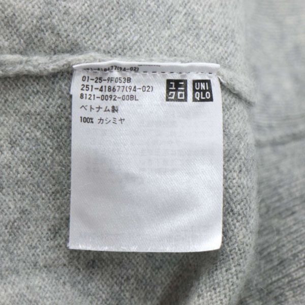 UNIQLO ユニクロ 秋冬 カシミヤ100%♪ タートルネック ニット セーター Sz.M　レディース グレー　K3T01142_B#K_画像6