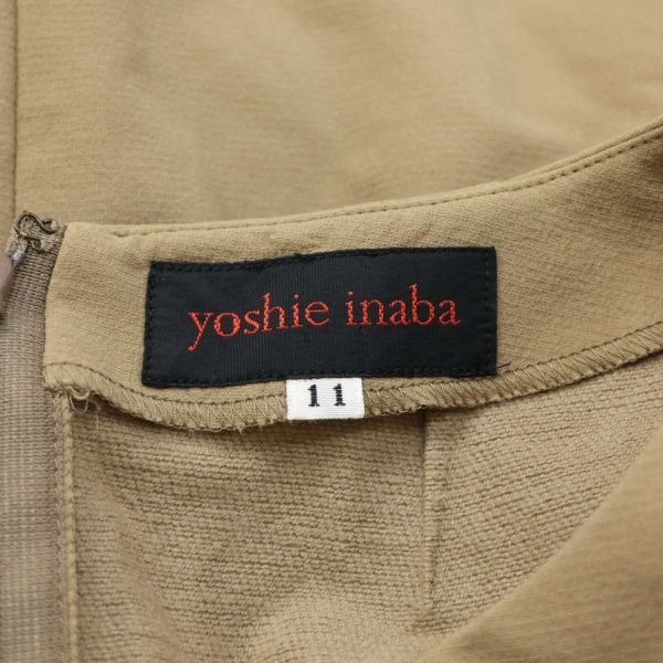 yoshie inaba ヨシエイナバ 通年 マキシ丈♪ 長袖 ストレッチ ロング ワンピース Sz.11　レディース 日本製　K3T01217_C#F_画像6