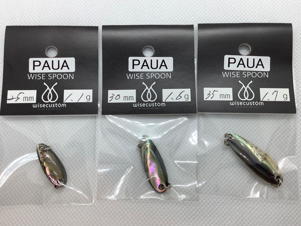 新品 ワイズカスタム Wisecustom シェルスプーン PAUA 25 30 35mm 各１ 計３個セット_画像3