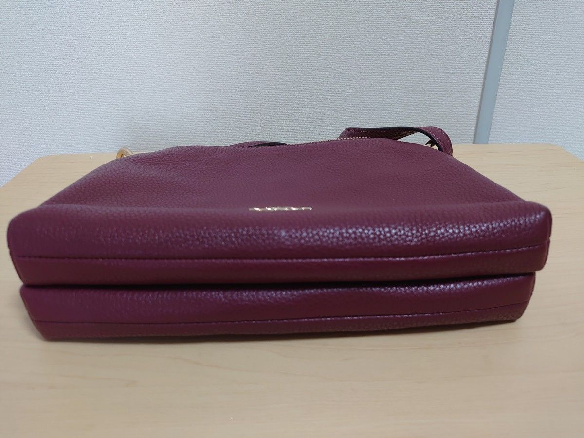 COACH レイラレザー ショルダーバッグ　ボルドー