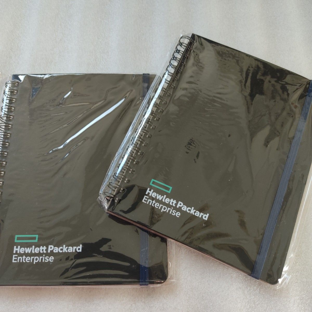 ヒューレッドパッカードHP企業ノベルティ企業ロゴ付きノートノートブックメモ帳バンド付き2冊セットカードケース