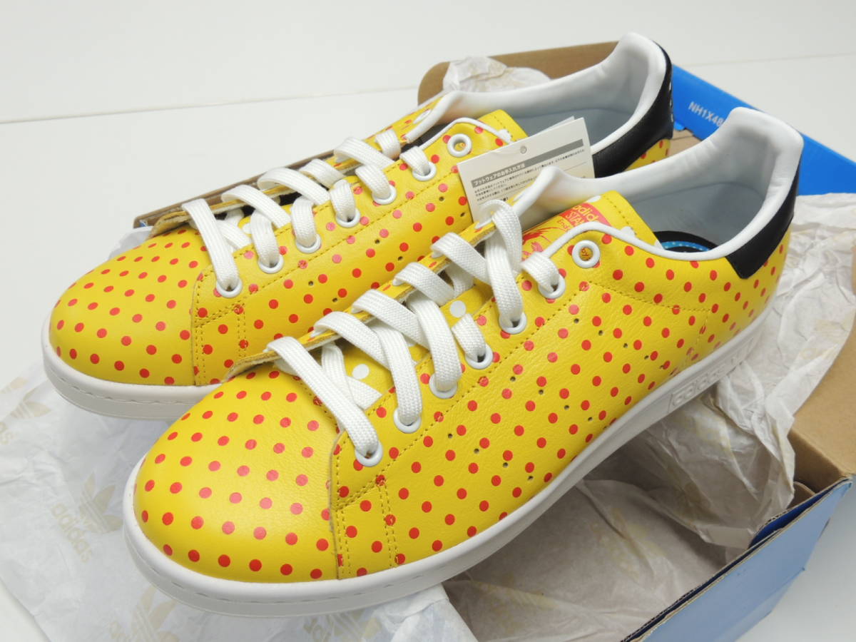 ◆ 新品 29cm 国内正規 アディダス ADIDAS ORIGINALS X PHARRELL WILLIAMS STAN SMITH YELLOW POLKA DOT ファレル コラボ スタンスミス_画像3