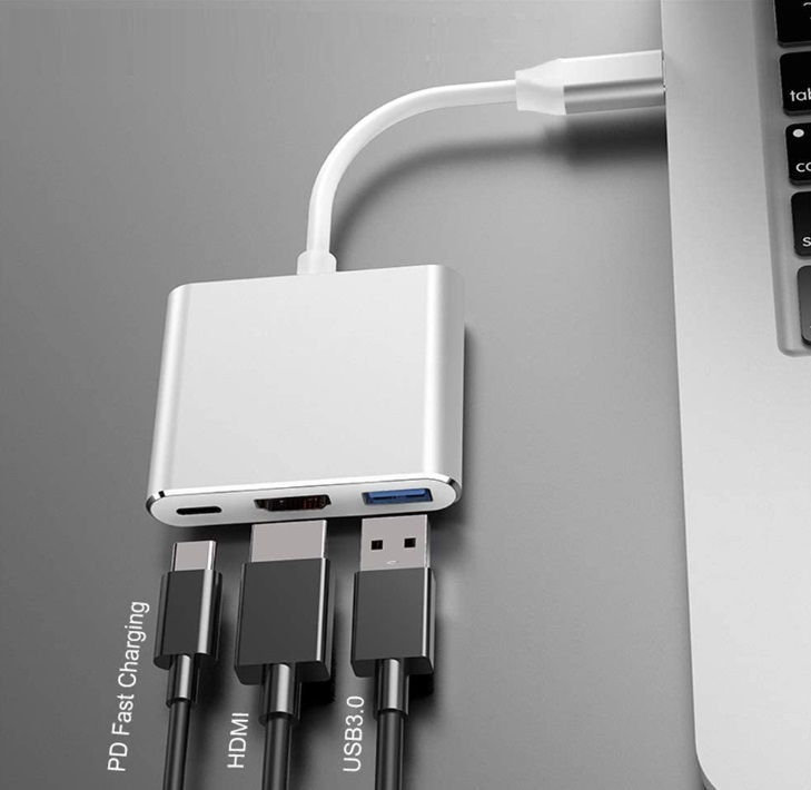 【3in1 HDMI変換アダプタ】急速充電 USB Type C USB-C タイプC ハブ 4K PD iPad MacBook Pro Air Surface ドック ケーブル 出力ポート f2hp_画像2
