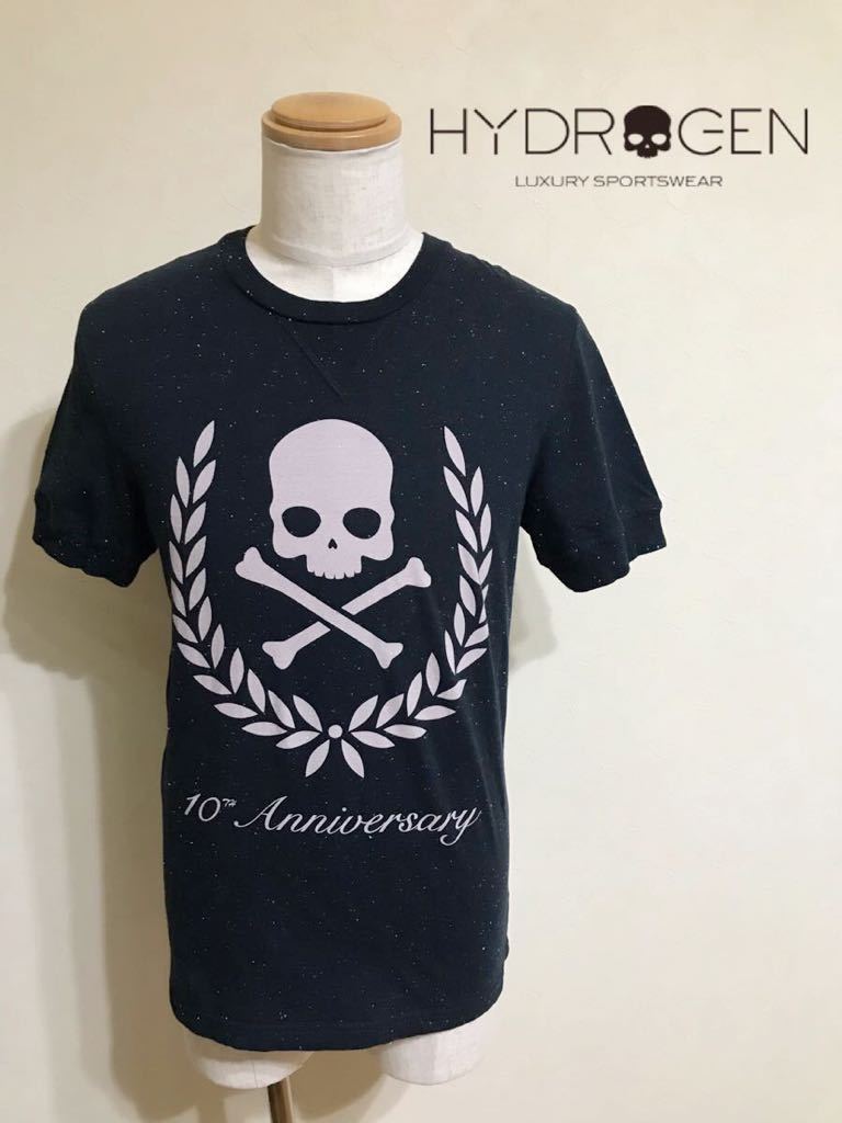 HYDROGEN ハイドロゲン 10th Aniversary 限定 クルーネック Tシャツ サイズS 半袖 黒_画像1