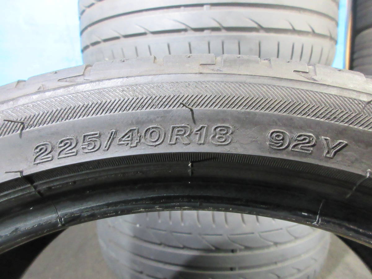 2018年製 中古ブリヂストン ポテンザ BRIDGESTONE POTENZA S001 225/40R18 92Y 4本 №06874E 室内保管 夏タイヤ ラジアルタイヤ 夏用_画像8