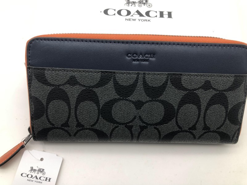 COACH コーチ 財布 長財布 シグネチャー アコーディオンラウンドジップウォレット新品 未使用 贈り物F78202 b199C