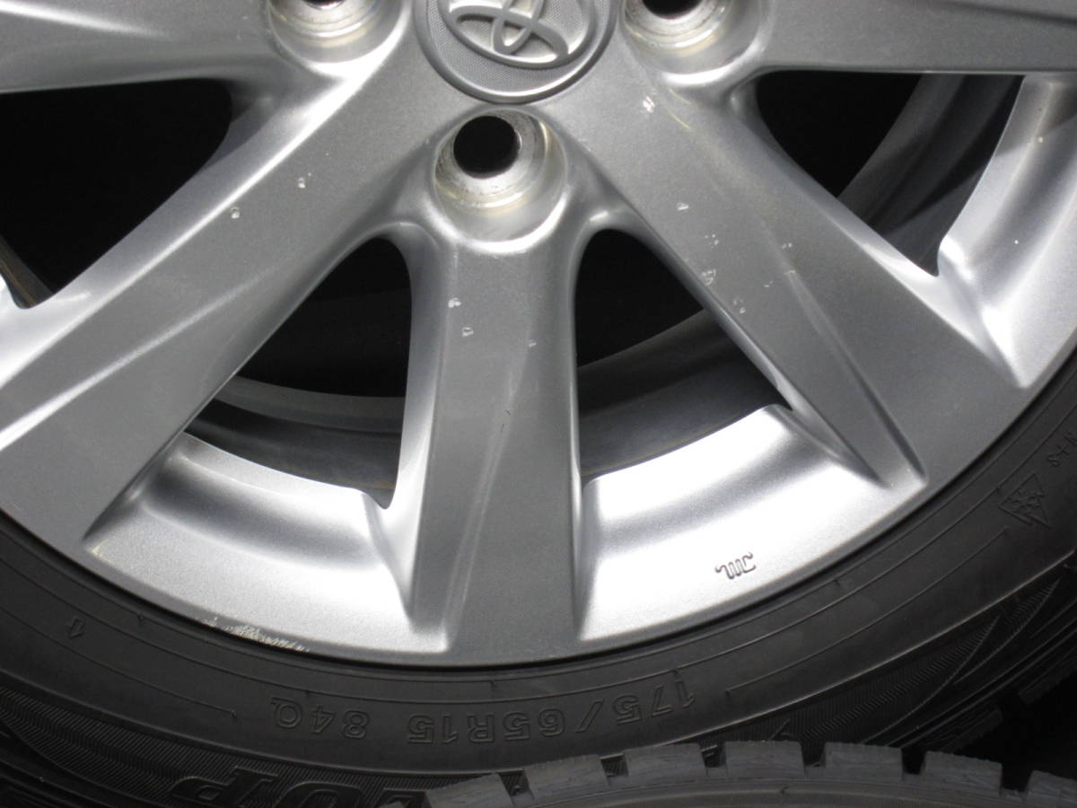 ★☆ トヨタ純正 ダンロップ 175/65R15 iQ アクア カローラ アクシオ フィールダー ヴィッツ PCD100/+45 #22659 ☆★_画像6