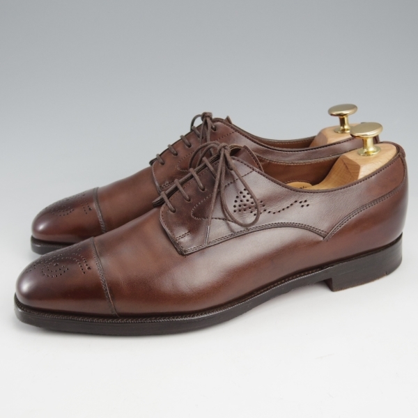 * Edward Green 6D[ semi blow g/SPEY]606 last / car f/ dense brown / men's /EDWARD GREEN*l113-5