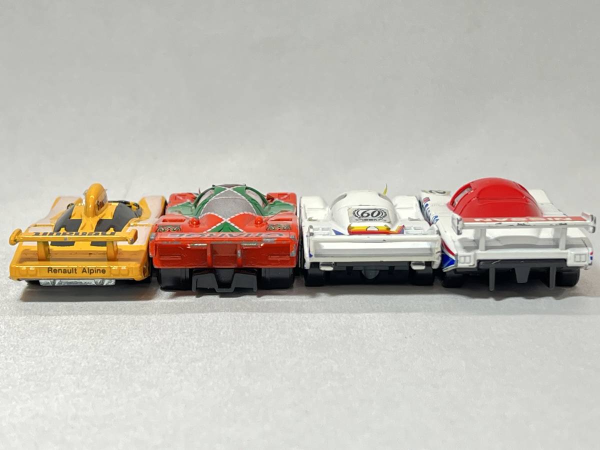 □ tomica トミカ MARCH 85G PORSCHE 956 MAZDA 787 B ALPINERENAULT A442 日本製 レーシング まとめて4点 箱無し □ W03-1207_画像3