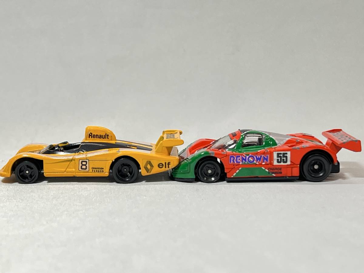 □ tomica トミカ MARCH 85G PORSCHE 956 MAZDA 787 B ALPINERENAULT A442 日本製 レーシング まとめて4点 箱無し □ W03-1207_画像6