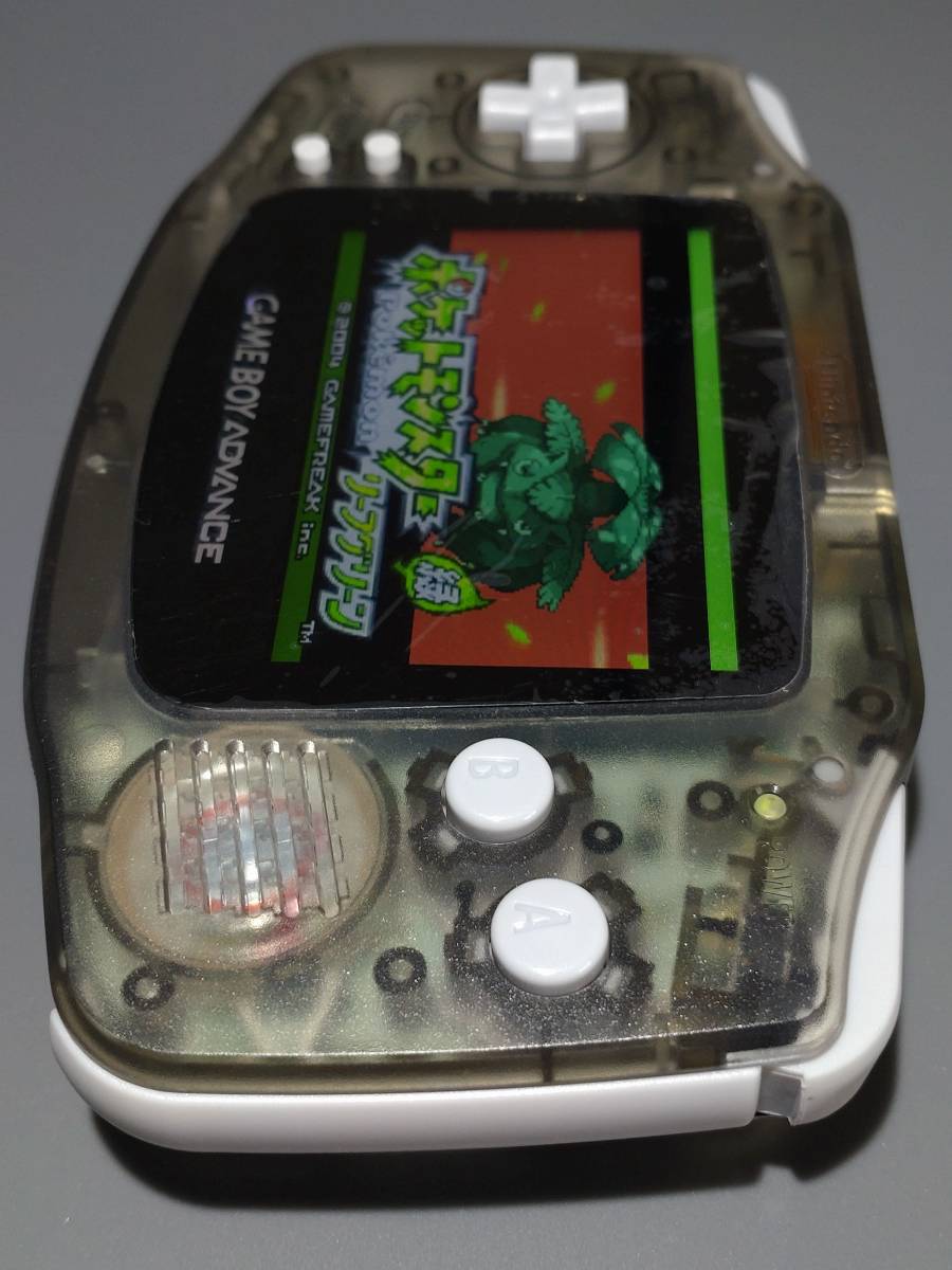 ゲームボーイアドバンス クリアブラック ips液晶 ガラススクリーンプロテクター付属 バックライト改造 GBA #0261