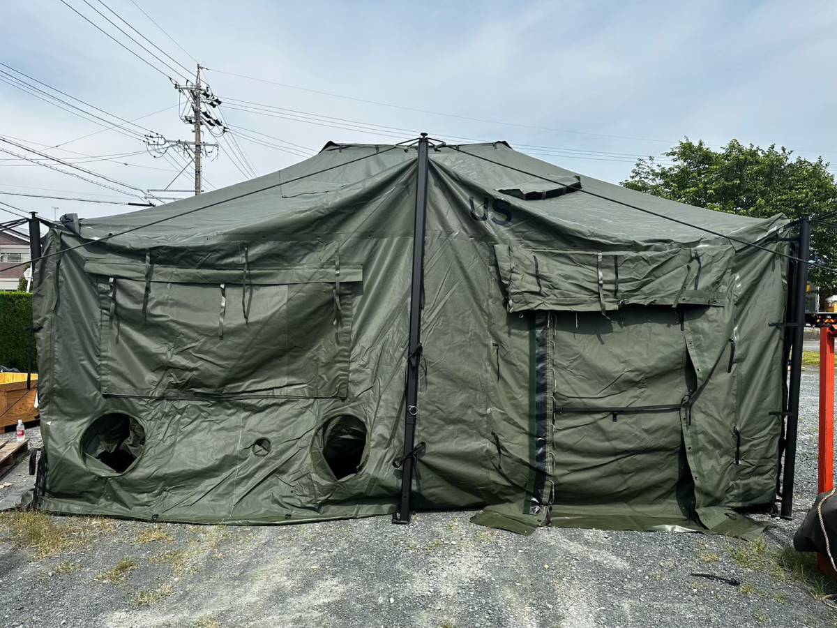 【米軍放出品】未使用品 大型テント シェルター 軍用指揮所テント ミリタリー CAMEL MGPTS 18×18FT キャンプ ８〜10人用防災 ☆CL2T_画像4